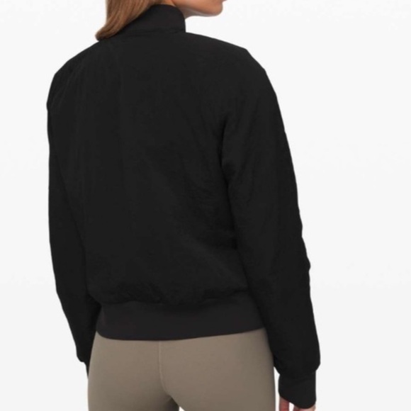 Lululemon womens black non stop full zip reversible bomber jacket 6 - Picture 2 of 14